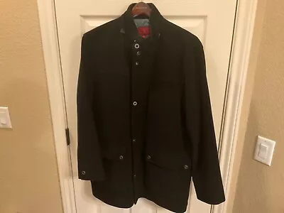 Cole Haan Men’s Large Cashmere & Wool Blend Overcoat Euc! • $69.95