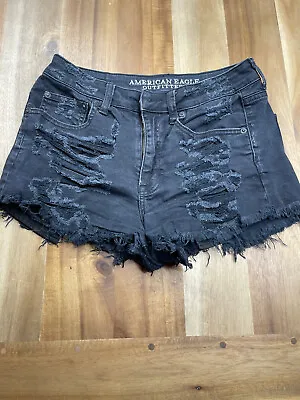 American Eagle Outfitter Shorts Womens 4 Vintage Hi Rise Festival Destroyed • $9.09