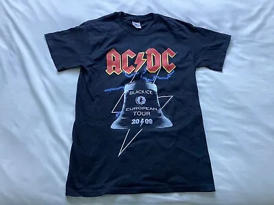 AC/ DC Black Ice 2009 World Concert Tour Double-Sided T-Shirt Small • £29.99