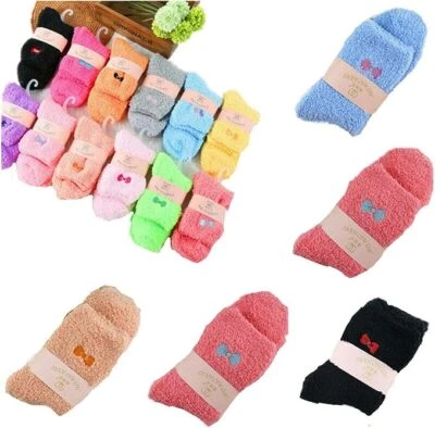 £7.99 • Buy 6Pairs Women Ladies Soft Fluffy Bed Socks Winter Warm Lounge Slipper Fleece Sock