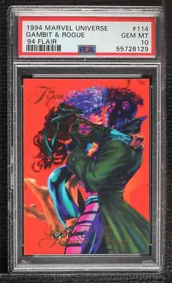 1994 Flair Marvel Gambit Rogue & #114 PSA 10 GEM MT 0nr3 • $209.10