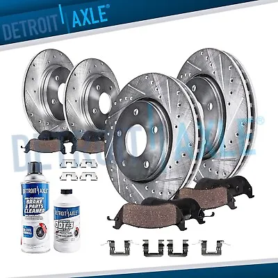 Front Rear Drilled Slotted Rotors + Brake Pads For INFINITI I35 Nissan Maxima • $156.59