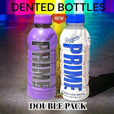 Prime Hydration LA Dodgers And Grape Dented Bottles New USA Import Double Pack • £16.99