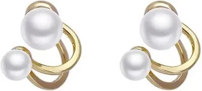 Pearl Mermaid Tail Ear Cuff Earring For Women Teen Girls | 14K Gold Cubic Zircon • $32.80