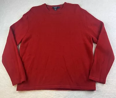 J Crew Cashmere Sweater Mens Size Large L Red Pullover Sweatshirt *READ* • $29.71