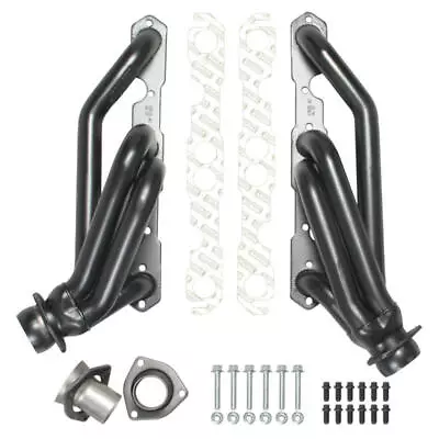 Hedman Exhaust Header 69520; Shorty Black Steel For 82-2004 Chevy S-10 (2WD) SBC • $266.16