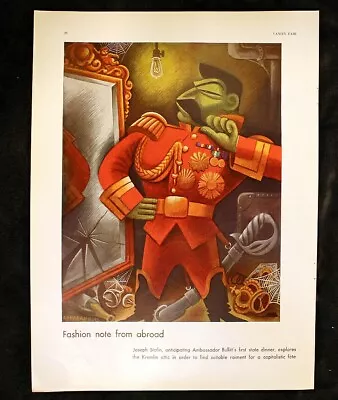 1934 Illustration Caricature Joseph Stalin Fashion Note From Abroad Vanity Fair • $7.96