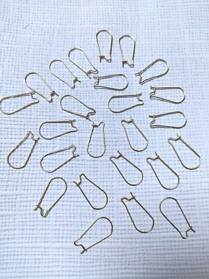 40 Gold Kidney Earring Hooks 22mm Blanks Clasp Wire Jewellery Findings Fittings • £0.99