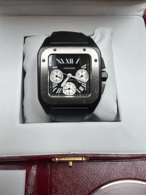 £6000 • Buy Cartier Santos Men's Black Watch - WSSA0006 Titanium, And PVD, Limited Edition.