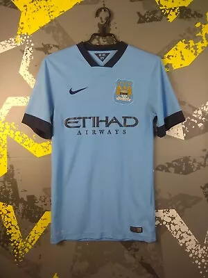 Manchester City Home Football Shirt 2014 - 2015 Jersey Nike Mens Size S Ig93 • $29.74