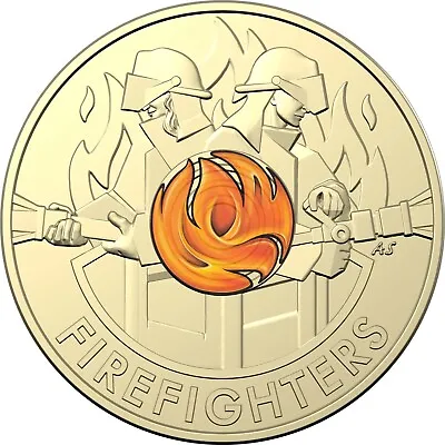 2020 $2 Fire Fighter Brave Australian Coloured Two Dollar Coin Firefighter Circ • $8.07