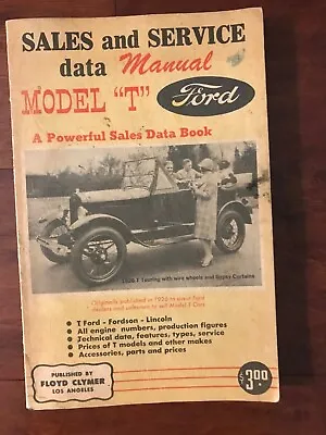 Vintage 1959 Ford Sales And Service Data Manual For Model T Floyd Clymer Info • $9.75