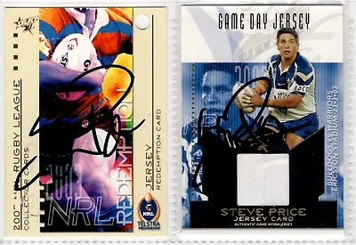 🔥 2003 Xl Game Day Jersey Redemption Signed Cards Steve Prive #jcr2 &jc2 🔥 • $149.95