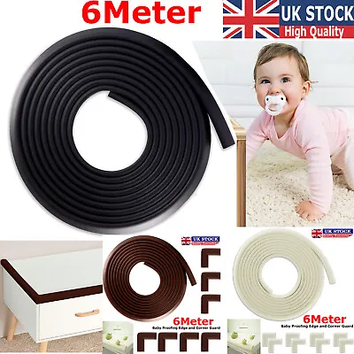 6M Baby Safety Table Edge Desk Corner Protector Guard Strip Protection Foam Bump • £7.99