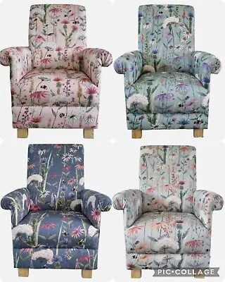 Voyage Hermione Floral Fabric Adult Chair Armchair Bees Flowers Accent Pretty  • £293.90