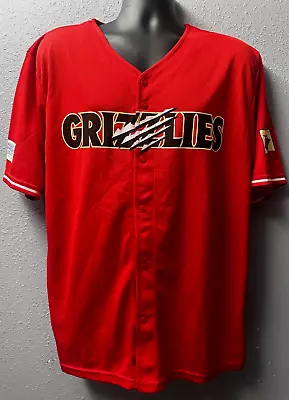 Fresno Grizzlies Minor League Baseball Promo Jersey Adult Sz: L - XL Red - Used • $20