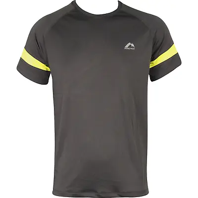 More Mile Mens Active Training Top Grey Short Sleeve Gym Running Workout T-Shirt • £11.50