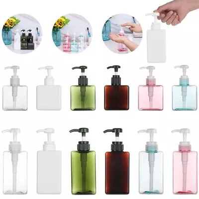 Empty Shower Gel Hand Sanitizer Clear Container Liquid Pump Soap Dispenser • £4.09