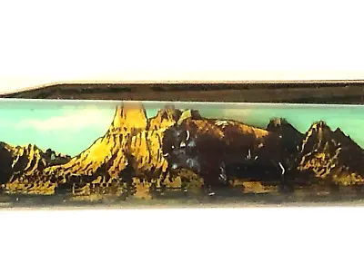 Badlands National Park Floaty Pen Moving Buffalo Bison Mountain Vintage • $23.99