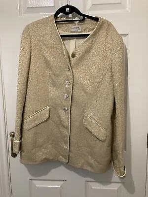 Caroline Charles Wool Blend  Jacket Gold Size 14 • £29.99