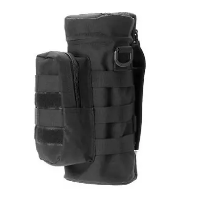 MOLLE Large Water Bottle Pouch Outdoor Tactical Zipper Hydration Pack Belt Pouch • $11.28