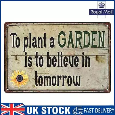 Garden Plant Retro Metal Plate Tin Sign For Bar Club Cafe Wall Art Home Decor • £6.29