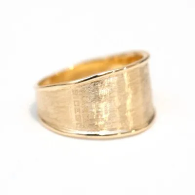 New Marco Bicego Lunaria 18K Yellow Gold Hand Etched Band Ring SIze 7.25 • $995