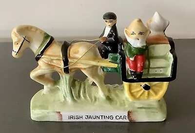 Vintage Irish Jaunting Car Ceramic Ornament Horse And Cart Two Leprechauns • $29.90