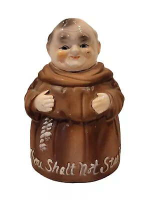 Vintage Friar Monk Bank Thou Shall Not Steal  1960s Giftware Handpainted • $17