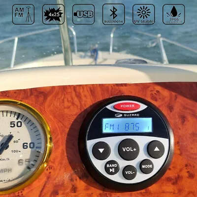 $59.99 • Buy Marine Waterproof Audio MP3 Stereo Radio Boat Receiver AM/FM Bluetooth USB