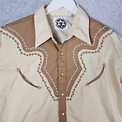 Vintage Stable Gear Pearl Snap Shirt Embroidered Western Yoke XL • $34.39