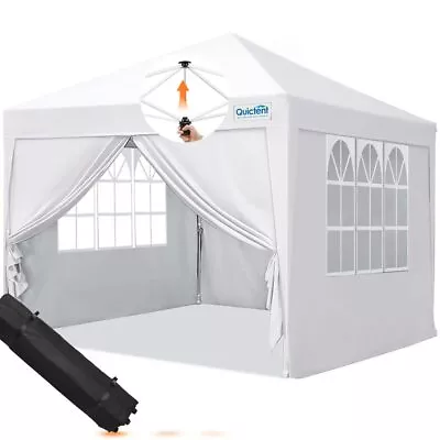 Quictent Ez Up Canopy Tent 10'x10' With Detachable Window Sidewalls One Perso... • $215.82