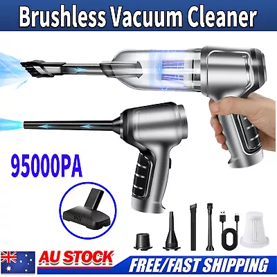 95000PA Cordless Car Vacuum Cleaner Handheld Air Blower Wireless Rechargeable AU • $47.86