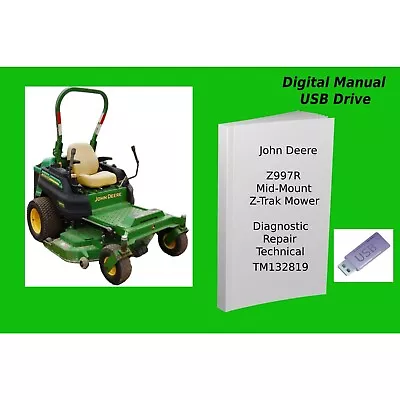 John Deere Z997R Mid-Mount Z-Trak Mower Diagnostic And Repair Technical Manual • $24.99