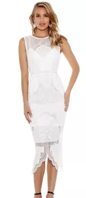 ALICE MCCALL Talk Talk White Lacy MIDI Dress 10-as New • $149