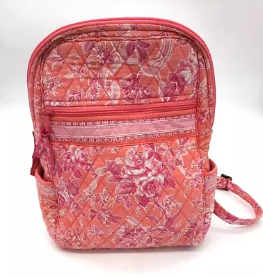 Vintage Vera Bradley Pink Floral  Hope Toile  Pattern Backpack Purse • $16