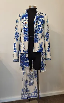 Camilla XS Ring Of Roses Blue Jacket Silk Tail Embellished • £112.51