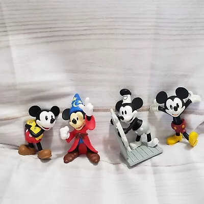 Disney Mickey Mouse Figures Set Of 4 90 Years Of Magic Year 2018 Cake Toppers • $19.99