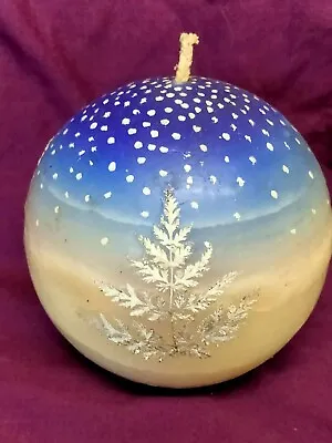 Christmas Candle Globe Shape With Snow Scene • £4