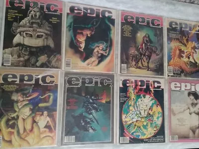 Marvel Epic Illustrated - 8 Fantasy & Science Fiction Magazine Lot - 1981-1984 • $33