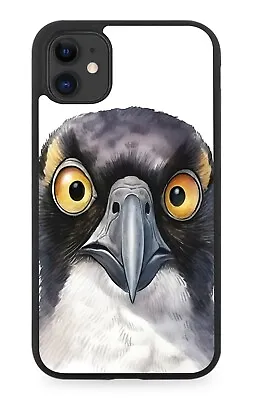 Funny Staring Penguin Rubber Phone Case Angry Awkward Stare Eyes Penguins CX42 • £15.90