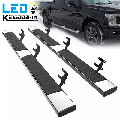 6  Running Boards For 2015-2024 Ford F150 Super Crew Cab Side Step Nerf Bars S/S • $132.50