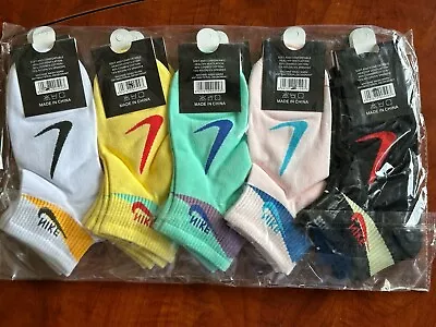 Nike Socks Colorful Unisex5 PAIRS NEW Low-Cut • $16.99
