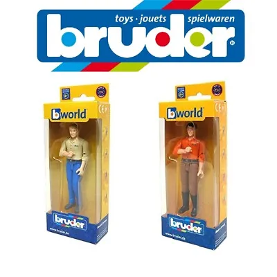 £22.80 • Buy 2 PACK BRUDER TOYS MAN DRIVER Figures For 1:16 Scale Toy Models Farmer Men