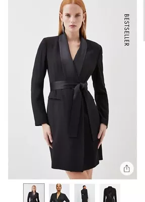 Karen Millen Tuxedo Wrap Mini Dress • £75