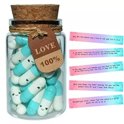 Mothers Day Gifts Prewritten Message In Capsule Lovely Notes Pills Birthday G... • $18.66