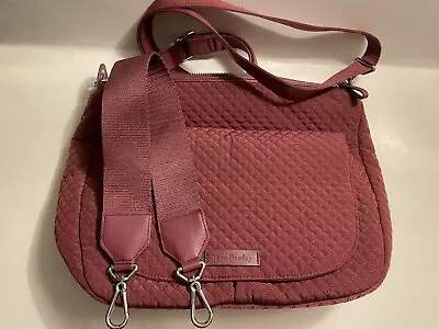 Vera Bradley Carson Shoulder/Crossbody Bag  In Wine Microfiber • $35