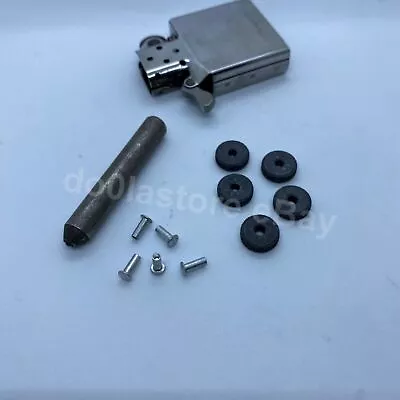 For Zippo Lighters Repair Metal Riveting Punch + 5 Grind Flint Wheel Rivet Sets • $20.06