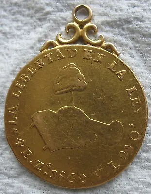 1860 Zs VL Mexico Gold 4 Escudos (Mounting-Jewelry)-Rare • $5000