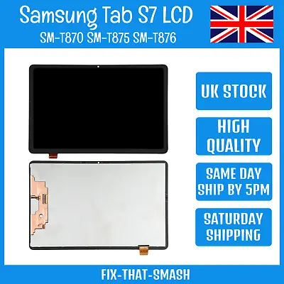 Samsung Galaxy Tab S7 11” SM-T870 SM-T875 Black LCD Display Screen Digitizer • £46.99